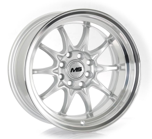 Rin 1006 - SILVER MACHINED LIP 4X100/114.3 15x8.0 R1521813 con barrenación 4-100 | 4-114.3