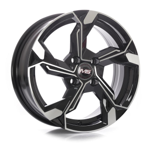 1089 - BLACK MACHINE FACE 15x6.0 4X100 | 5X100