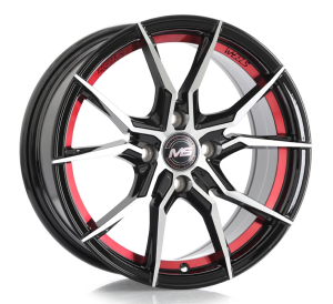 1201 - BLACK MACHINE FACE INNER RED 4X100 15x7.0 R1525154