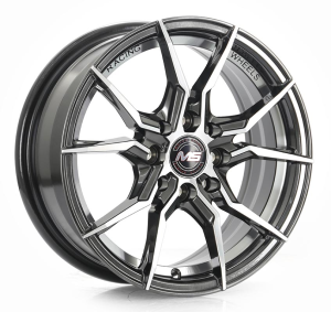 1201 - HYPER BLACK MACHINE FACE+INNER MACHINE LINE 4X100/108 | 4X100/114.3 14x6.0 R1461081