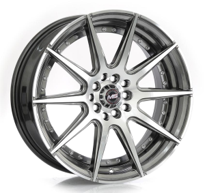 1224 - HYPER BLACK MACHINE FACE 4X108/114.3 | 5X100/114.3 17x7.0 R1725034