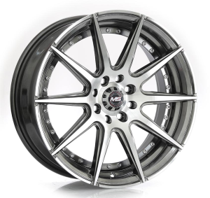1224 - HYPER BLACK MACHINE FACE 4X108/114.3 | 5X100/114.3 17x7.0 R1725033