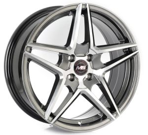 1228 - HYPER BLACK MACHINE FACE 17x7.5 4X100 | 4X108/114.3