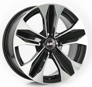 Rin 1393 - BLACK MACHINE FACE 4X100 15x6.5 R1525084 con barrenación 4-100