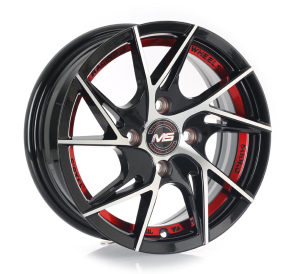 1430 - BLACK MACHINE FACE+INNER RED LINE 4X100 13x5.5 R1361000