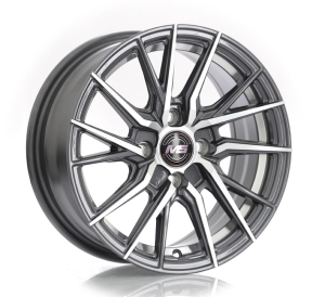 1432 - GUN METAL+MACHINE FACE AND INNER LIP 4X100 | 4X108/114.3 14x6.0 R1425042