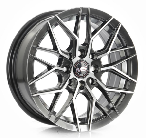 1433 - HYPER BLACK MACHINE FACE+INNER MACHINE LINE 4X100/108 | 4X100/114.3 14x6.0 R1461106