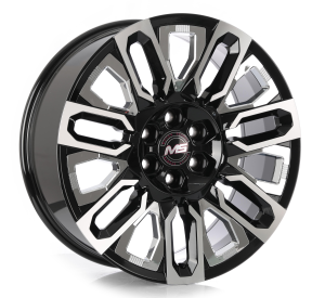 1461 - BLACK MACHINE FACE + CHROME INSERTS 6X139.7 22x9.0 R2261009