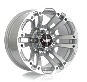 1482 - SILVER MACHINE FACE 5X114.3 | 5X120 | 6X114.3 15x8.0 R1525111