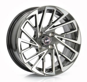 Rin 1509 - HYPER BLACK+MACHINED FACE 4X100 | 4X108/114.3 15x7.0 R1525014 con barrenación 4-100 | 4 | 4-undefined