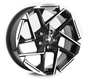 1546 - BLACK MACHINE FACE 4X100 | 5X100 | 5X108 | 5X110 | 5X112 | 5X114.3 16x7.0 R1661028
