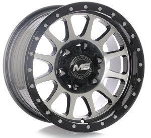 1854 - BLACK MACHINE FACE 15x8.0 6X114.3 | 6X139.7