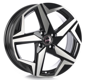 2124 - BLACK MACHINE  FACE 4X100 | 5X100 | 5X114.3 16x6.0 R1621094
