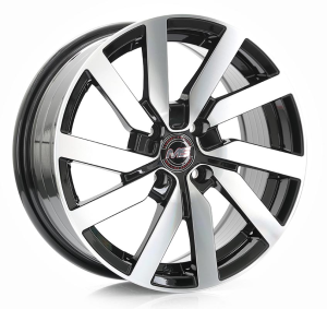 4393 - BLACK MACHINE FACE 15x6.5 4X100 | 5X100