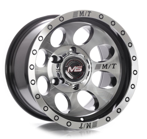 5096 - BLACK MACHINE FACE 15x10 5X114.3 | 5X127 | 5X135