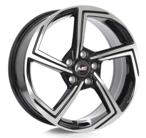 5215 - BLACK MACHINE FACE 4X100 | 5X110 | 5X112 | 5X114.3 17x7.0 R1761182
