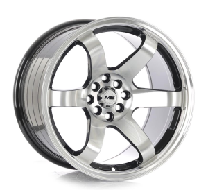 649 - BLACK MACHINE FACE+LIP 4X100/114.3 17x10 R1721500
