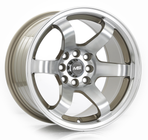 Rin 649 - BRONCE MACHINE FACE AND LIP 4X100/114.3 15x9.0 R1521921 con barrenación 4-100 | 4-114.3