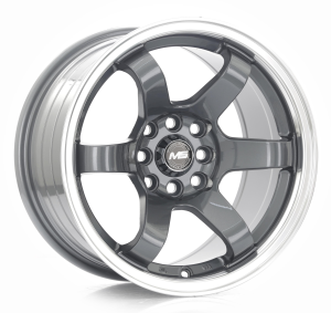 Rin 649 - GUN METAL+MACHINE LIP 4X100/114.3 15x8.25 R1521922 con barrenación 4-100 | 4-114.3