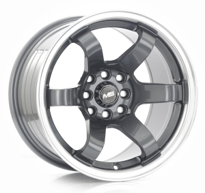 Rin 649 - GUN METAL+MACHINE LIP 4X100/114.3 15x9.0 R1521923 con barrenación 4-100 | 4-114.3