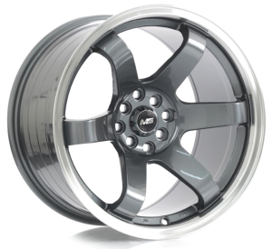649 - GUN METAL+MACHINE LIP 4X100/114.3 17x10 R1725096