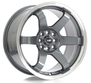 649 - GUN METAL+MACHINE LIP 4X100/114.3 17x8.75 R1725095
