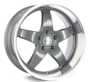 7016 - GUNMETAL MACHINE LIP 22x11 5X139.7