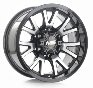 7113 - BLACK MACHINE NFACE 15x8.0 5X114.3 | 6X114.3 | 6X139.7