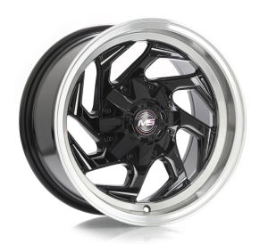 8052-B - BLACK MACHINE LIP/MILLING SPOKES 5X114.3 15x8.0 R1525126
