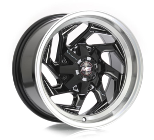 8052-B - BLACK MACHINE LIP/MILLING SPOKES 5X114.3 | 6X139.7 15x8.0 R1525127