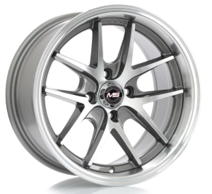 818 - GUN METAL+MACHINE LIP 4X100 15x8.0 R1525181