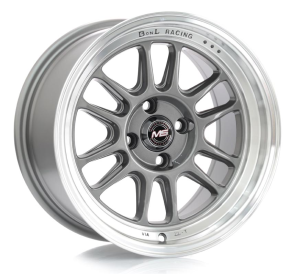 819 - GUN METAL+MACHINE LIP 4X100 15x8.0 R1525184