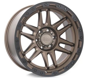 APACHE - MATTE BRONZE W/BLACK LIP EDGE & BLACK BOLTS 20x9.0 6X135 | 6X139.7