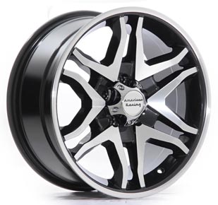 AR893-MAINLINE - GLOSS BLACK MACH 17x8.0 5X114.3
