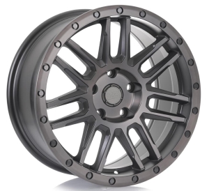 ARCHES - MATTE BRUSHED GUNMETAL W/BLACK BOLTS 17x9.5 5X127