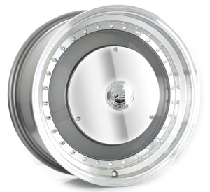 B373 - GUN METAL+MACHINE LIP 17x8.0 4X100