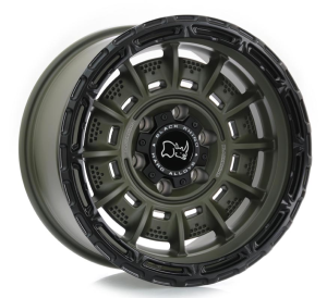 BR002 LEGION - OLIVE DRAB GREEN W/ BLACK LIP 6X139.7 17x9.0 R1750403