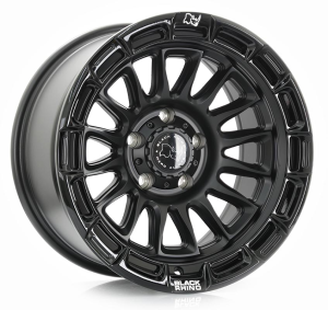 BR025 RIVAL - MATTE BLACK W/ GLOSS BLACK LIP 17x9.0 5X127