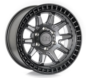 CALICO - MATTE GUNMETAL W/MATTE BLACK LIP 17x8.5 6X139.7