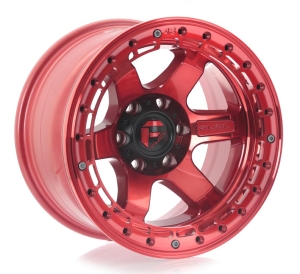 D123-BLOCK - CANDY RED W/ CANDY RED RING 17x8.5 6X139.7