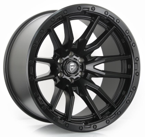 D679-REBEL - MATTE BLACK CENTER MATTE BLACK LIP 22x12 6X135