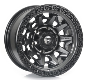 Rin D716-COVERT - MATTE GUN METAL BLACK LIP 6X139.7 15x8.0 R1530033 con barrenación 6-139.7