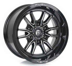 Rin D761-CLASH - GLOSSY BLACK MILLED 6X139.7 18x9.0 R1830250 con barrenación 6-139.7