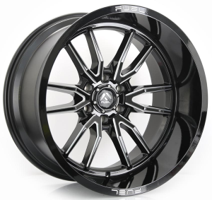 D761-CLASH - GLOSSY BLACK MILLED 22x12 6X139.7