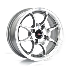 E071S - GUN METAL+MACHINE FACEN AND LIP 13x5.5 4X100