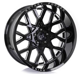 GRIMLOCK - GLOSS BLACK W/MILLED SPOKES 5X127 22x11.5 R2250002