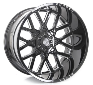 GRIMLOCK - GLOSS BLACK W/MILLED SPOKES 24x14 6X139.7