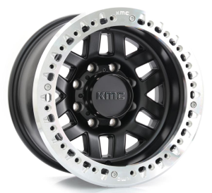 KM229-MACHETE - SATIN BLACK MACHINED BEAD RING 8X165.1 17x9.0 R1738241