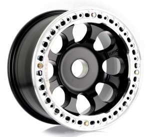 KM237 RIOT BL - SATIN BLACK W/ MACHINED RING BLANK 17x8.5 R1738148