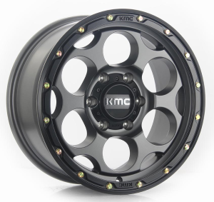 KM541-DIRTY HARRY - SATIN GRAY WITH BLACK LIP 17x8.5 6X139.7